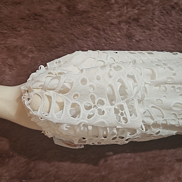 Pretty Garden Floral Lace Cutout Off Shoulder Dress NWT - Picture 6 of 10